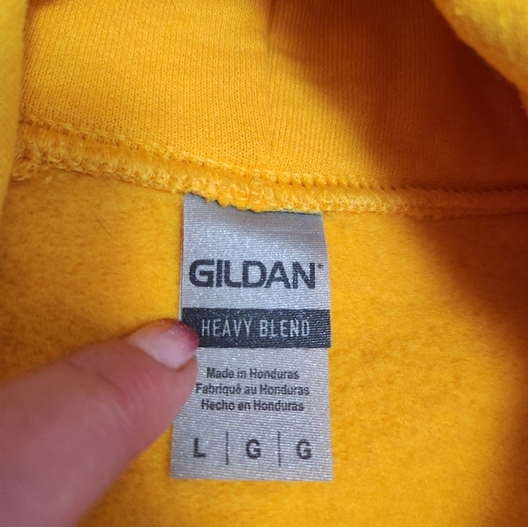 "F-Bomb Mom" Women's Cozy Comfortable Yellow Hoodie Hooded Sweatshirt Size L - Picture 12 of 12